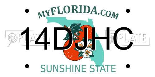 14DJHC Florida License Plate