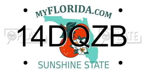 14DQZB Florida License Plate