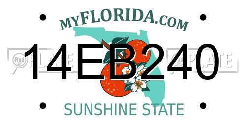 14EB240 Florida License Plate