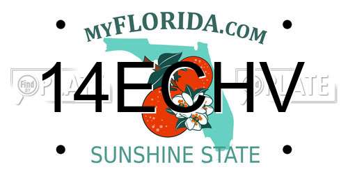 14ECHV Florida License Plate