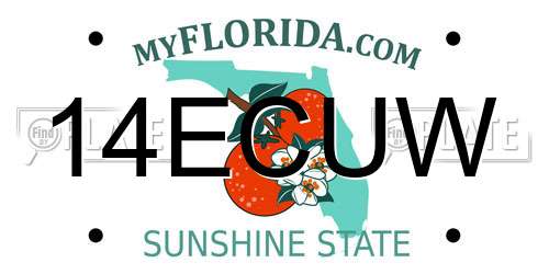 14ECUW Florida License Plate