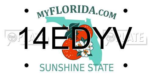 14EDYV Florida License Plate