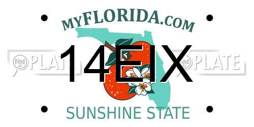 14EIX Florida License Plate