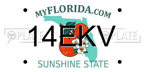 14EKV Florida License Plate