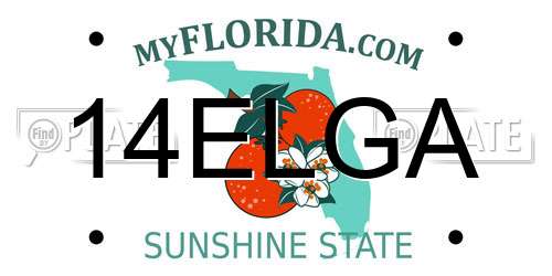 14ELGA Florida License Plate