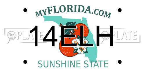 14ELH Florida License Plate