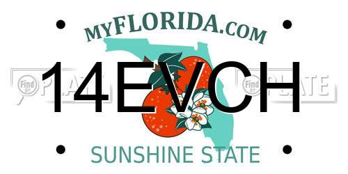 14EVCH Florida License Plate