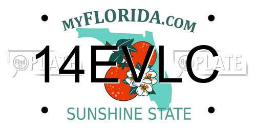 14EVLC Florida License Plate