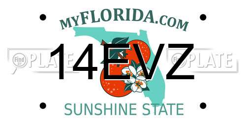 14EVZ Florida License Plate