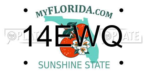 14EWQ Florida License Plate