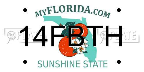 14FBTH Florida License Plate