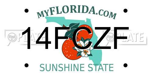14FCZF Florida License Plate