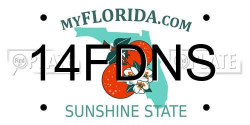 14FDNS Florida License Plate