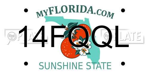 14FQQL Florida License Plate