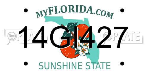 14GI427 Florida License Plate