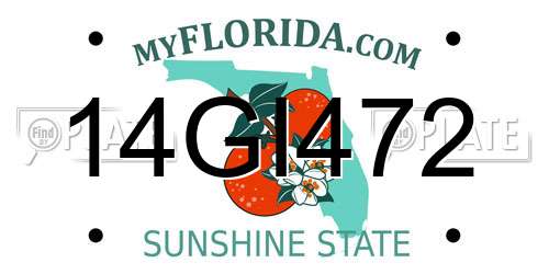 14GI472 Florida License Plate