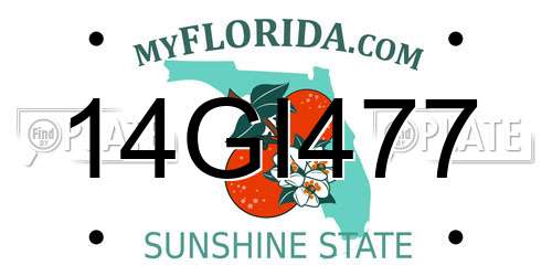 14GI477 Florida License Plate