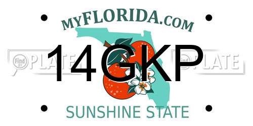 14GKP Florida License Plate