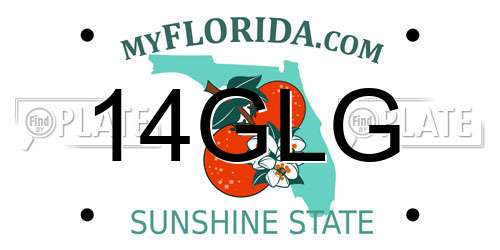 14GLG Florida License Plate