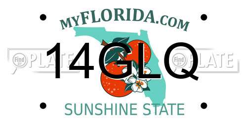 14GLQ Florida License Plate