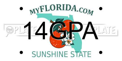 14GPA Florida License Plate