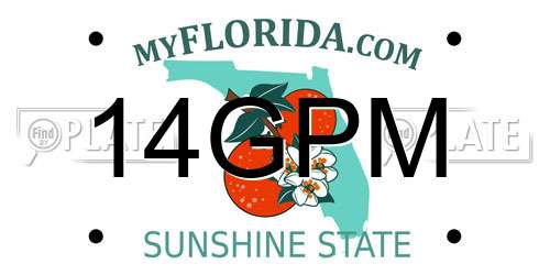 14GPM Florida License Plate