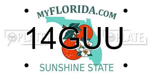 14GUU Florida License Plate