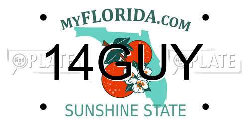 14GUY Florida License Plate