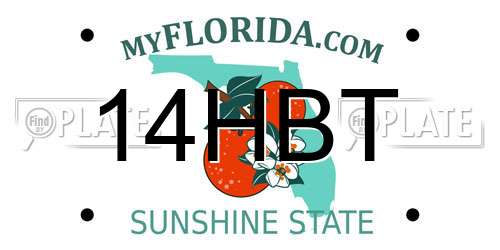 14HBT Florida License Plate