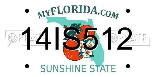 14IS512 Florida License Plate