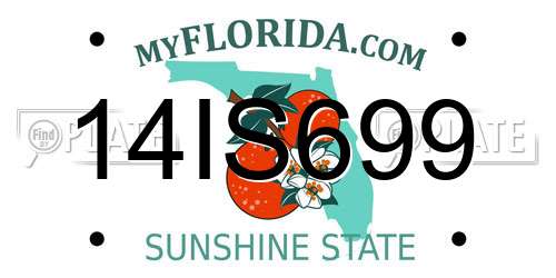 14IS699 Florida License Plate
