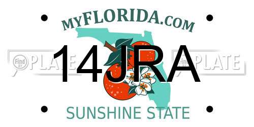 14JRA Florida License Plate
