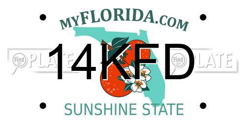 14KFD Florida License Plate