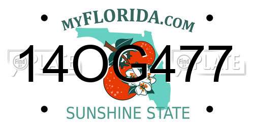 14OG477 Florida License Plate