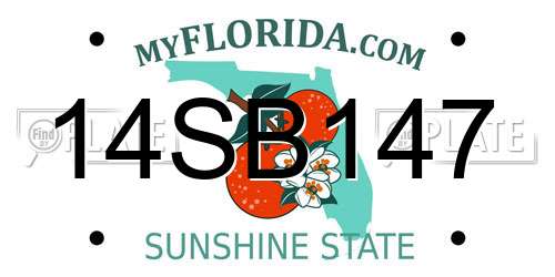 14SB147 Florida License Plate