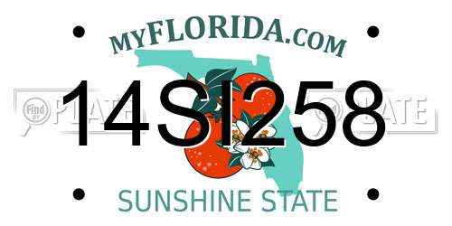 14SI258 Florida License Plate