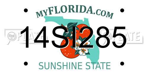 14SI285 Florida License Plate