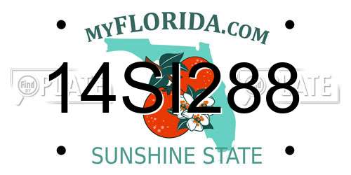 14SI288 Florida License Plate