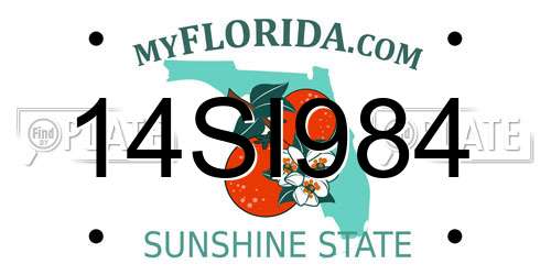 14SI984 Florida License Plate