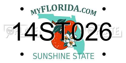 14ST026 Florida License Plate