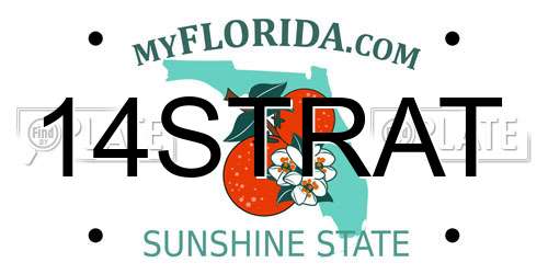 14STRAT Florida License Plate