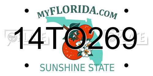 14TO269 Florida License Plate