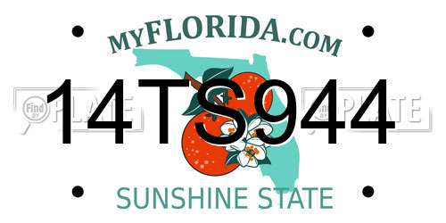 14TS944 Florida License Plate