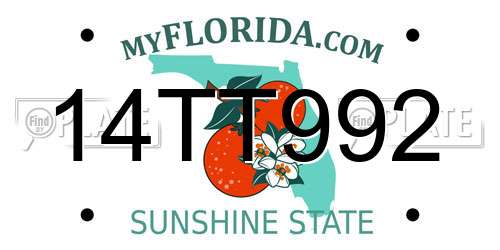 14TT992 Florida License Plate