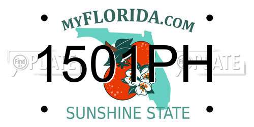 1501PH Florida License Plate
