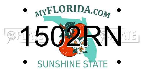 1502RN Florida License Plate