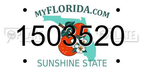 1503520 Florida License Plate