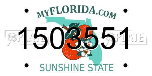 1503551 Florida License Plate