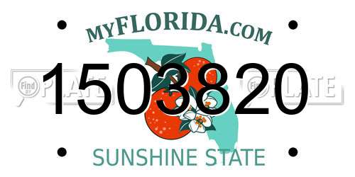 1503820 Florida License Plate