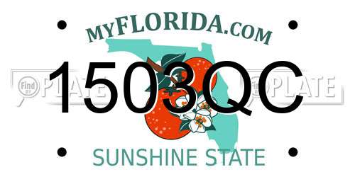 1503QC Florida License Plate